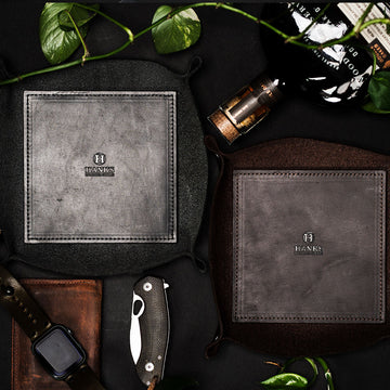 Premium Leather Valet Tray Brown Premium Leather Valet Tray Brown