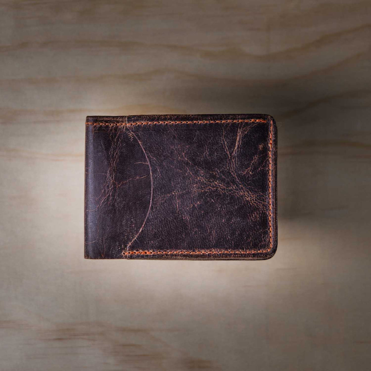 Hanks Slim Bi-fold Wallet in Vintage Brown