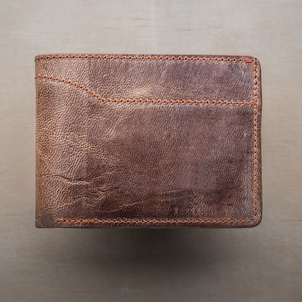 Mens Leather Bifold Wallet - Hanks Deluxe Bison Wallet - Free Shipping -  Hanks Belts