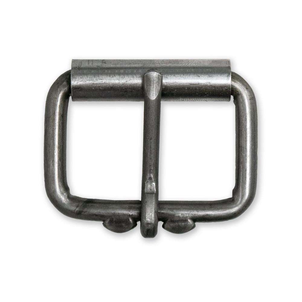 Raw Steel Roller Buckle Silver