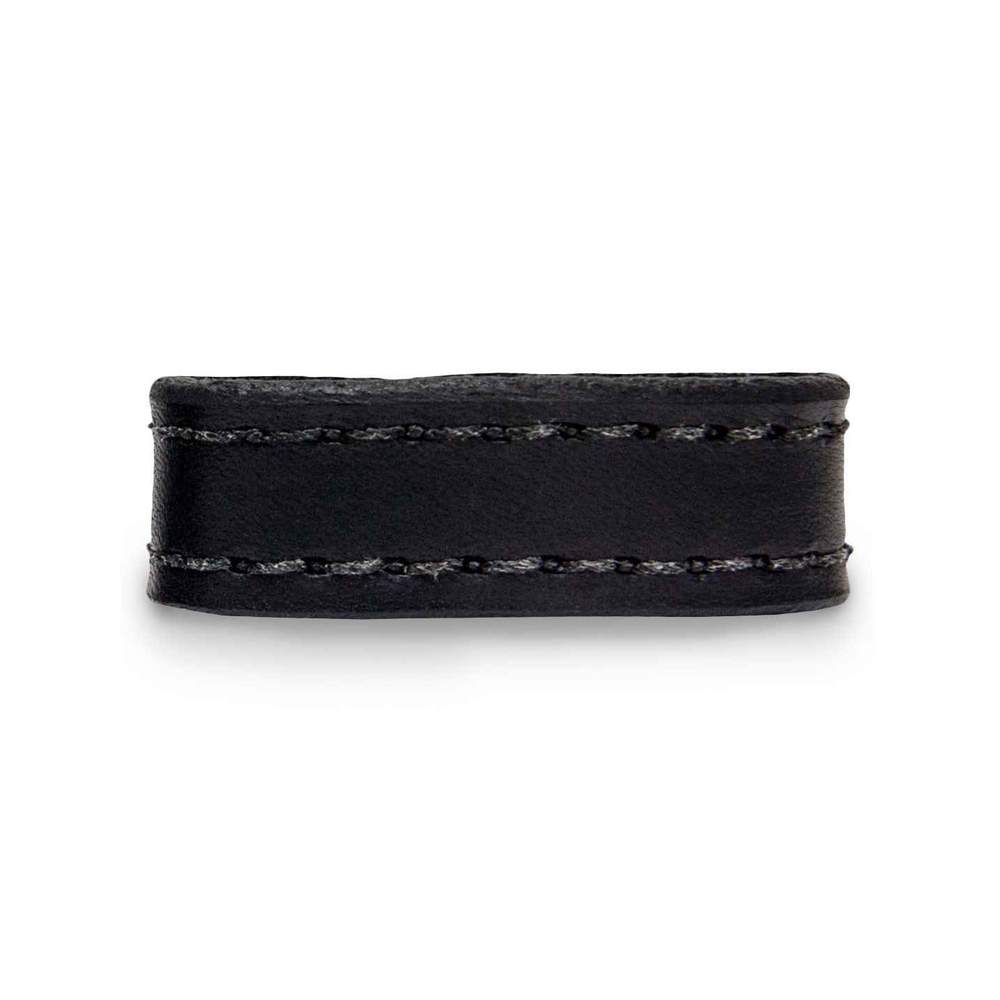 Hanks Decorative Stitched 1.5&quot; Keeper in Black Fits all 1/2&quot; Width Belts