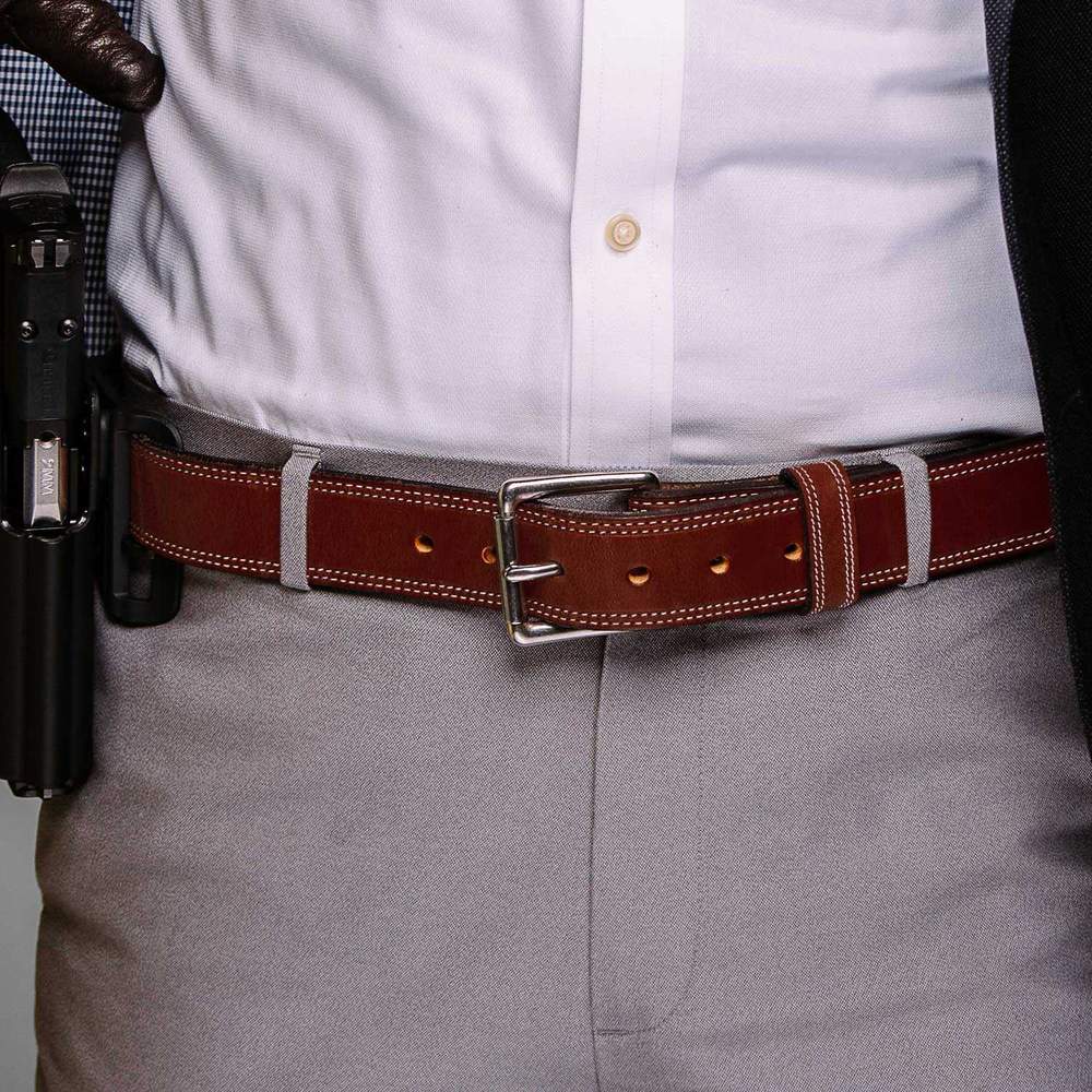 Premier Leather Gun Belt-Free Shipping-100 Year Warranty - Hanks Belts