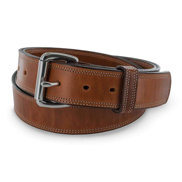 Best Gun Belts Hanks Best Leather Gun Belt For CCW Tagged "Natural