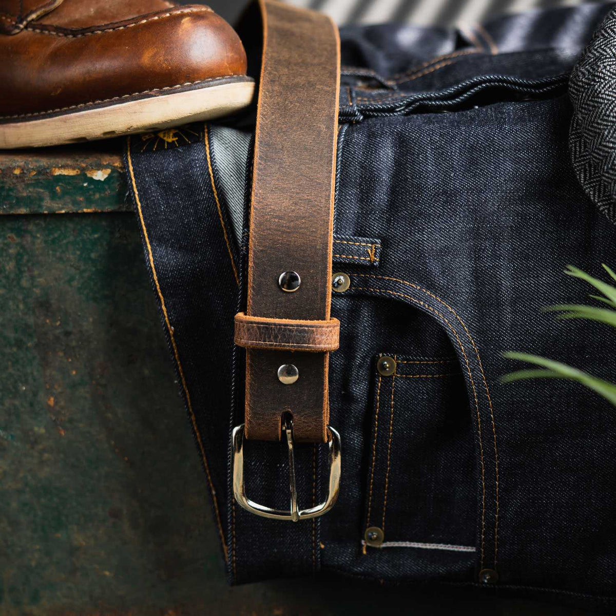 Crazy Horse Leather Jean Belt