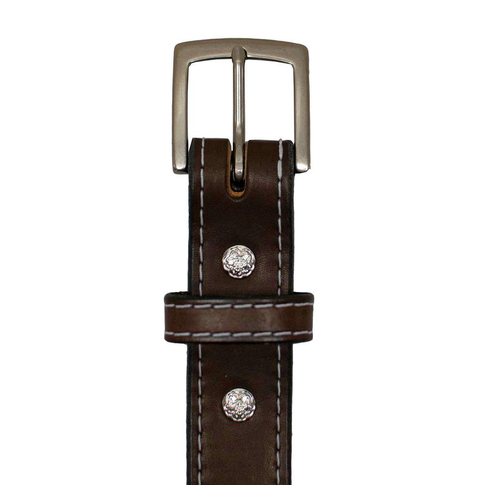 Bonnie CCW Gun Belt - Brown White Stitching